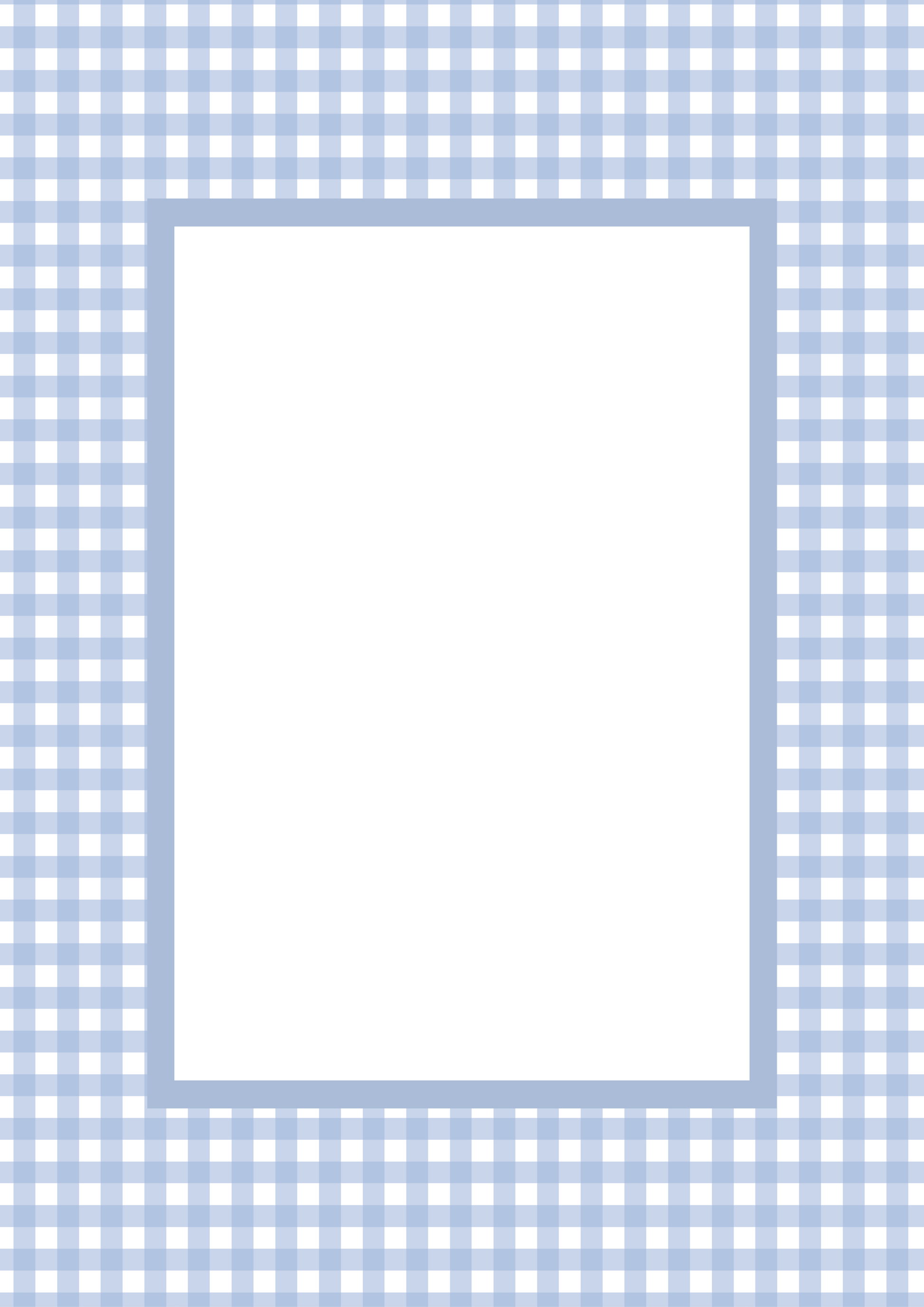 Blue Rectangular Gingham Photo Mat