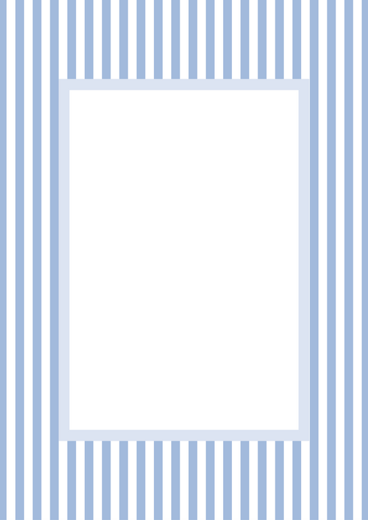 Blue Rectangular Small Stripes Photo Mat