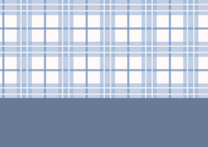 Blue Tartan Wallpaper Border