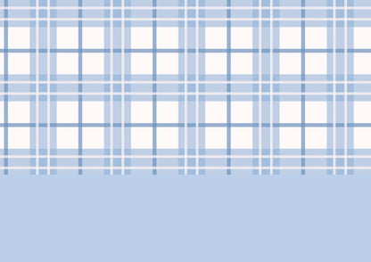 Blue Tartan Wallpaper Border