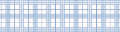 Blue Tartan Wallpaper Border