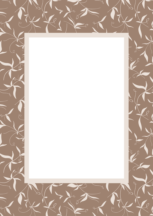 Botanical__Brown__Rectangle

Brown botanical picture frame mat board with classic botanical detailing; perfect for neutral nursery décor, woodland-inspired art, or timeless family photos — a versatile gift for baby showers, birthdays, or christenings.