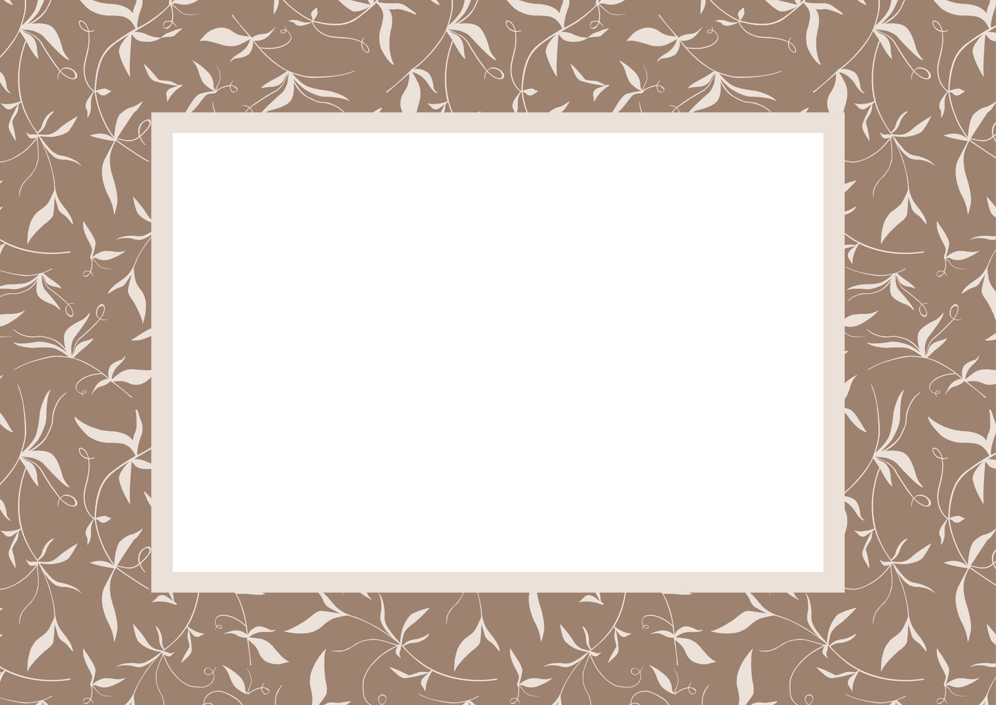 Brown Landscape Botanical Patterned Photo Mat