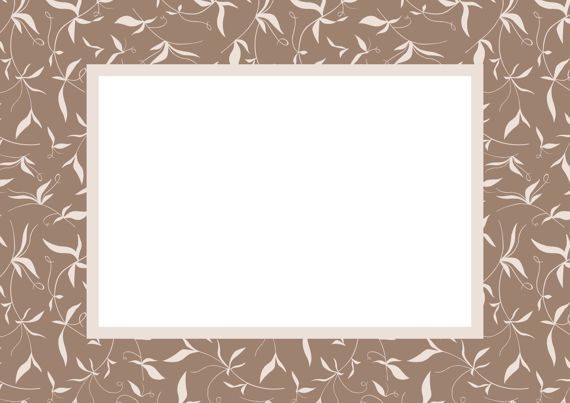 Brown Landscape Botanical Patterned Photo Mat