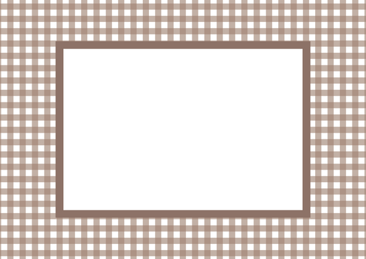 Brown Landscape Gingham Photo Mat