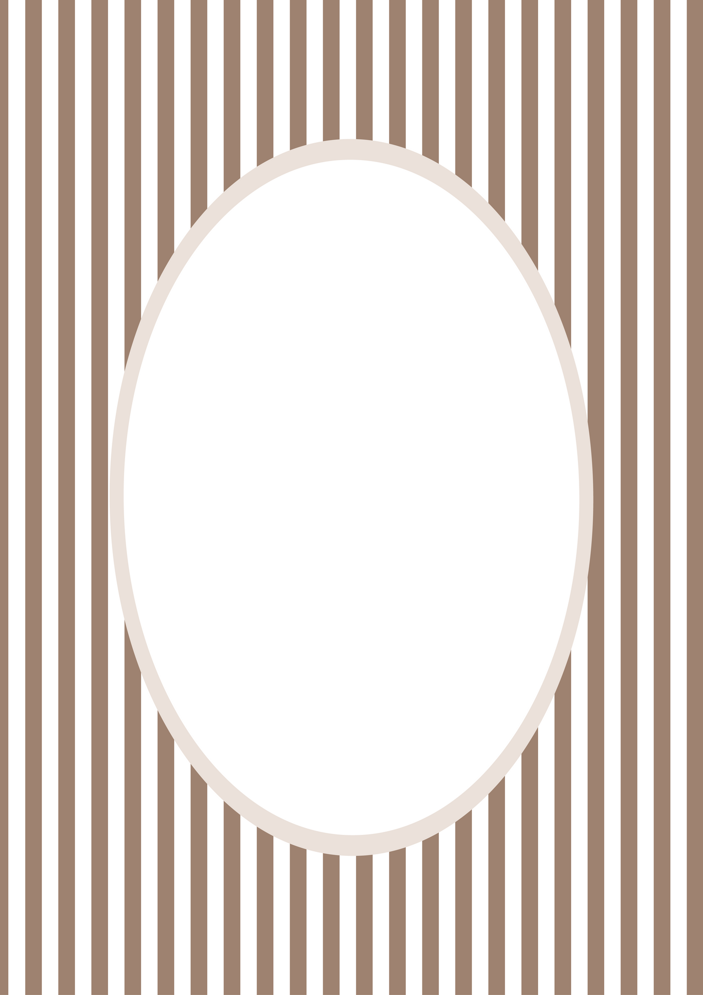 Brown Oval Small Stripes Photo Mat