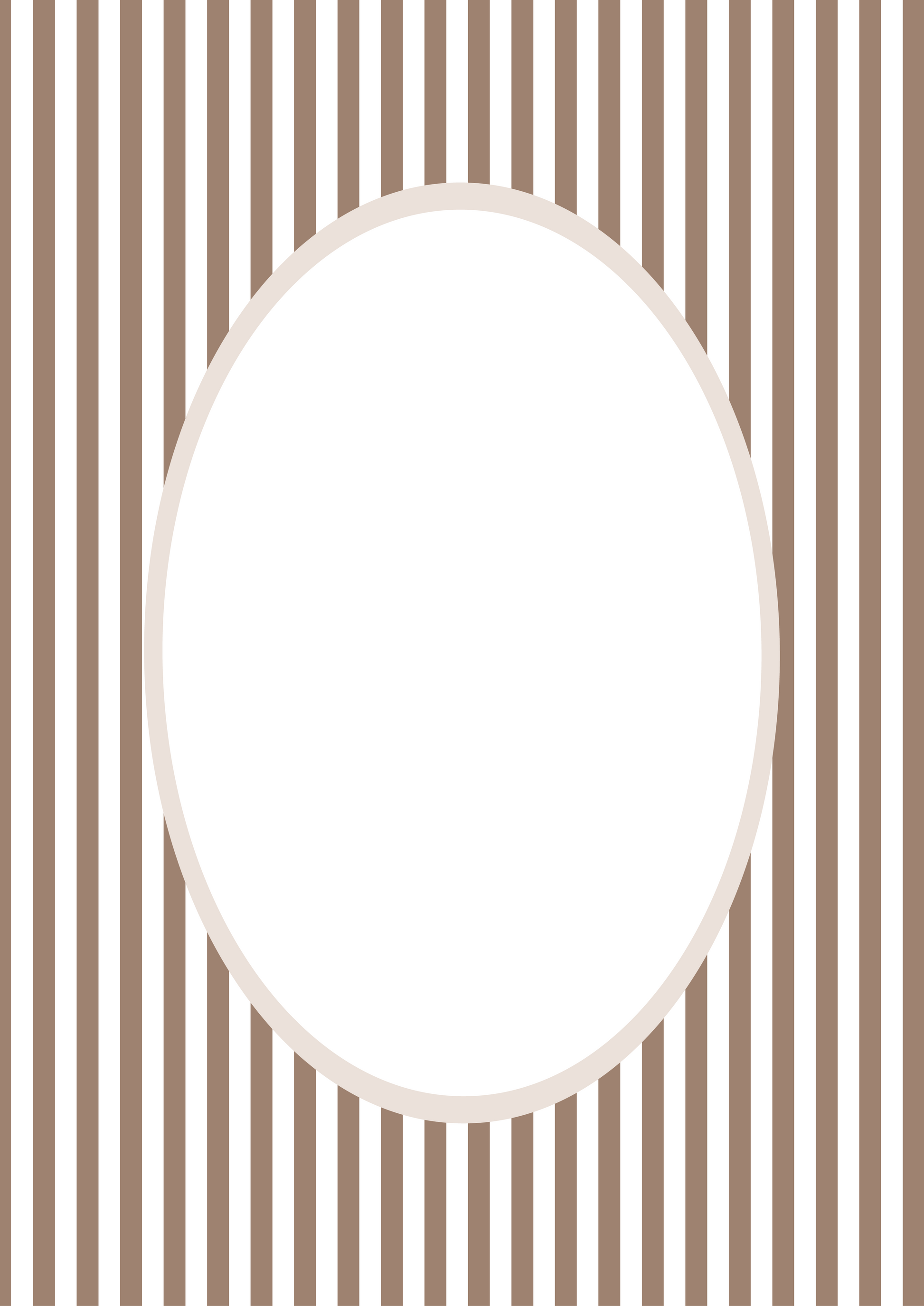 Brown Oval Small Stripes Photo Mat