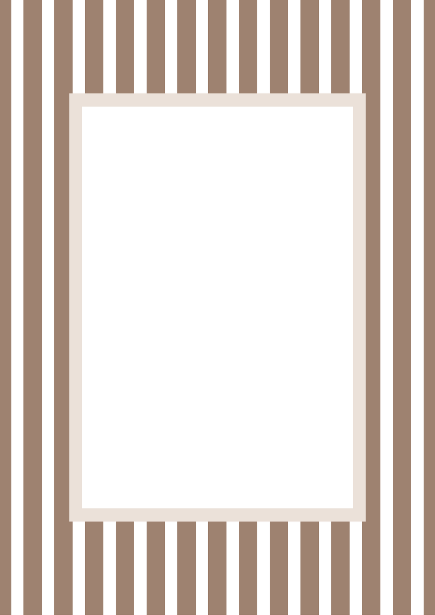 Brown Rectangular Medium Stripes Photo Mat