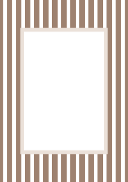 Brown Rectangular Medium Stripes Photo Mat