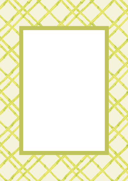 Chartreuse Bamboo Rectangular Photo Mat