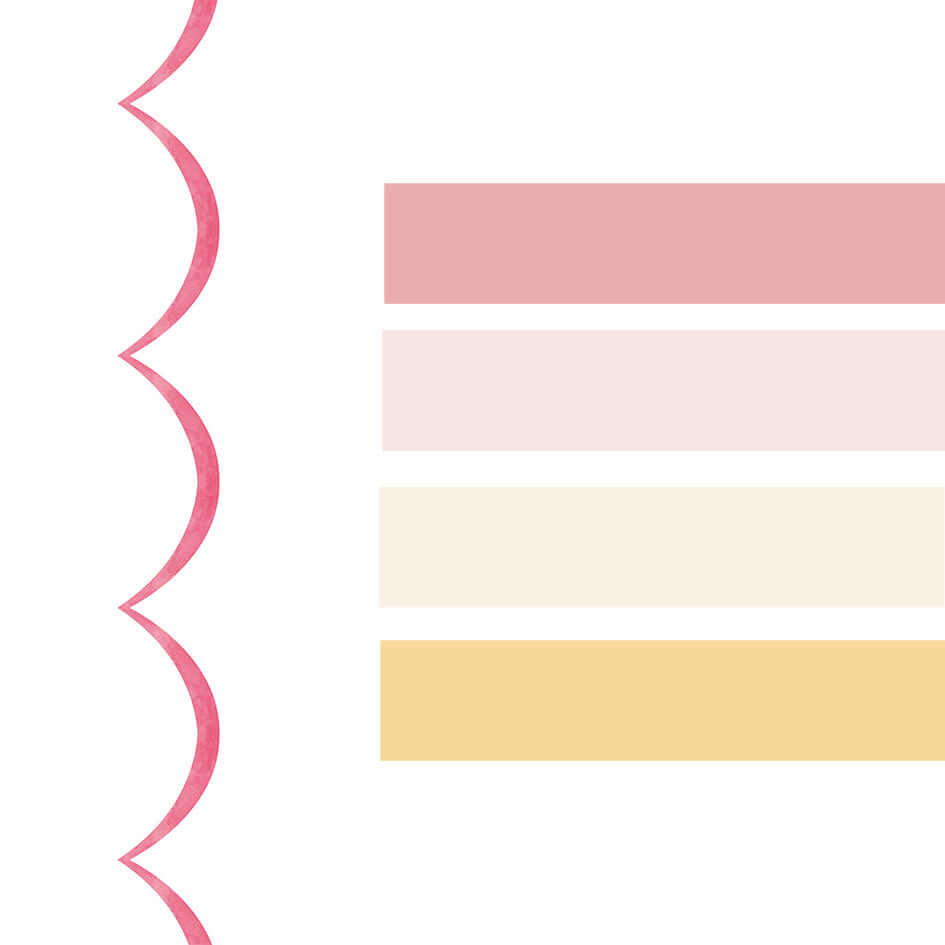 Coral Scallop Wallpaper Border