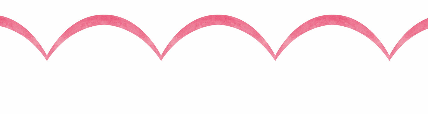 Coral Scallop Wallpaper Border