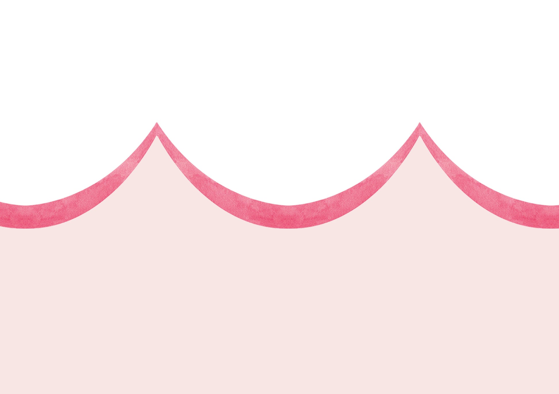 Coral Scallop Wallpaper Border