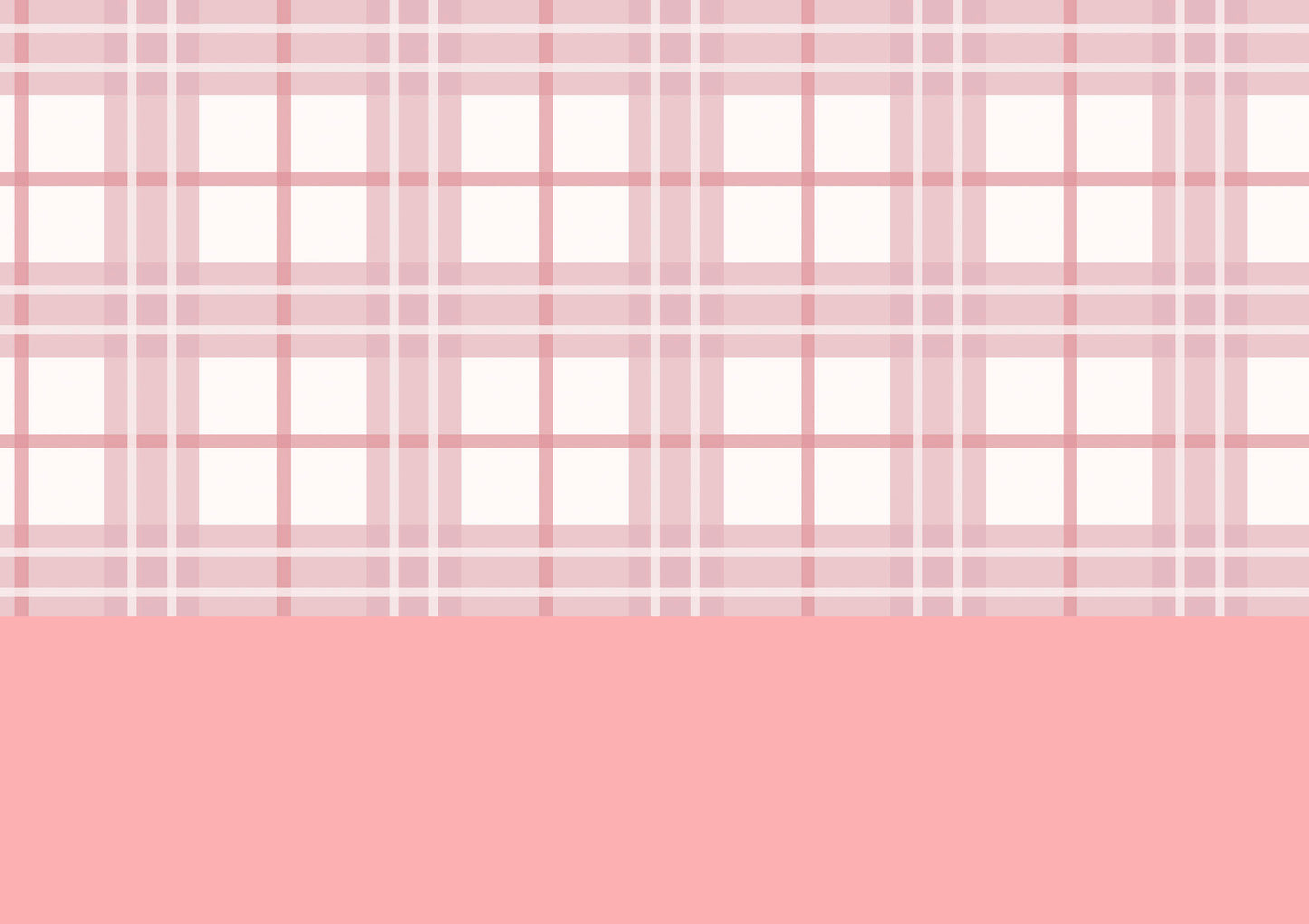 Coral Tartan Wallpaper Border