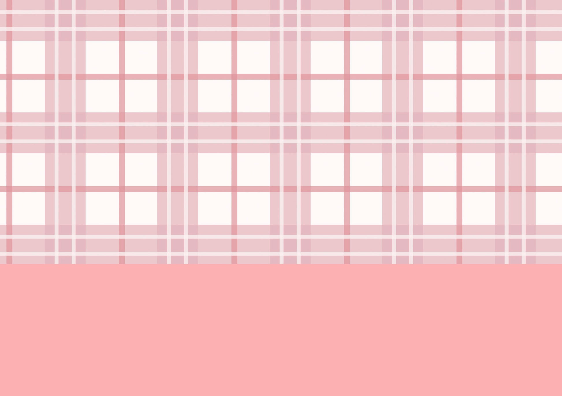 Coral Tartan Wallpaper Border
