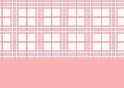 Coral Tartan Wallpaper Border