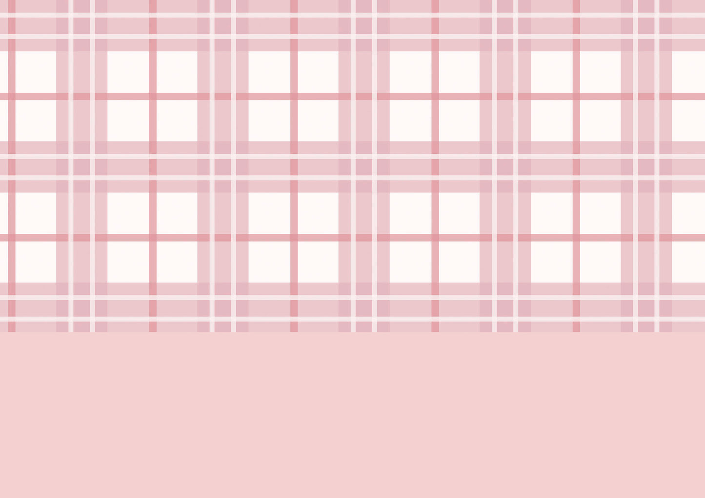 Coral Tartan Wallpaper Border