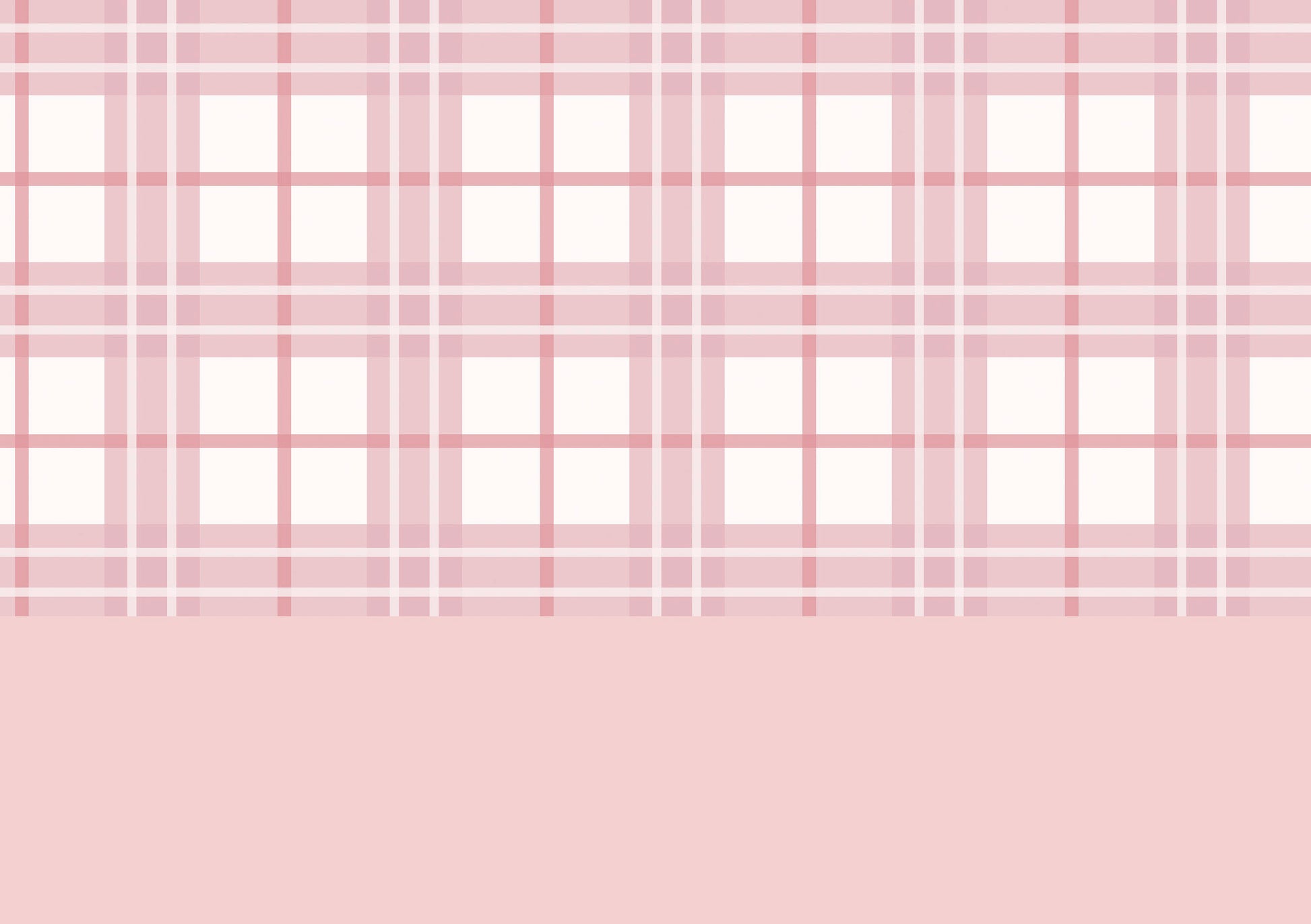 Coral Tartan Wallpaper Border