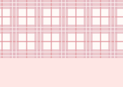 Coral Tartan Wallpaper Border