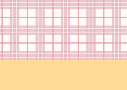 Coral Tartan Wallpaper Border