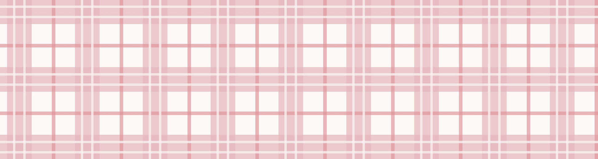 Coral Tartan Wallpaper Border