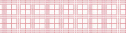 Coral Tartan Wallpaper Border