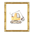 Excavator Nursery Art Print