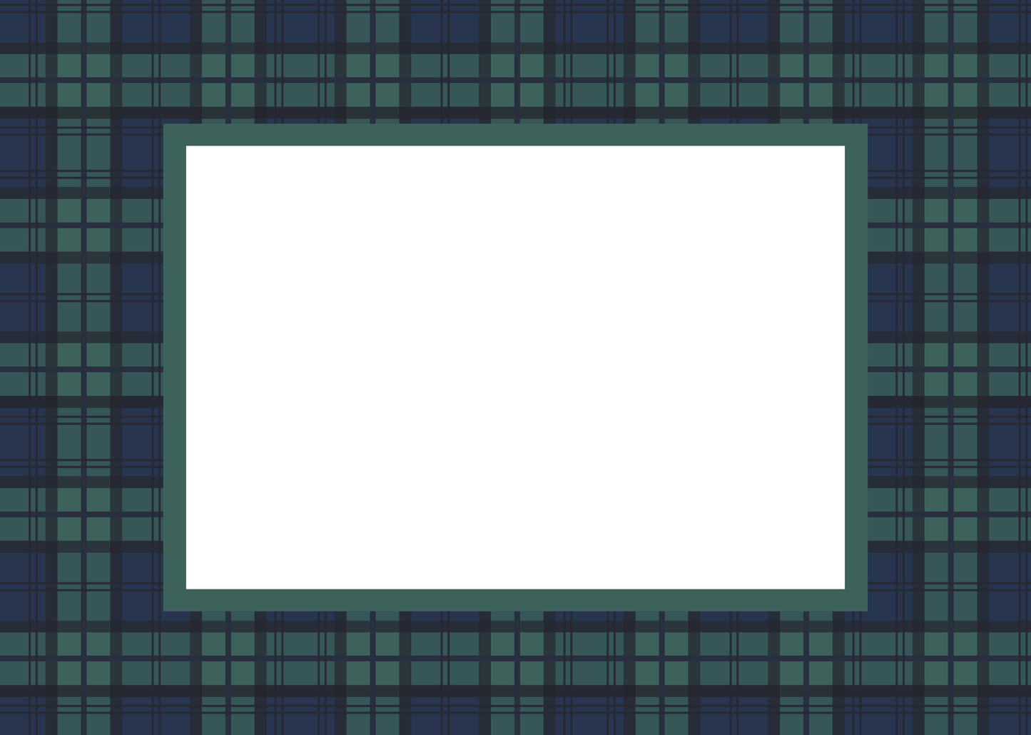 Green Landscape Black Watch Tartan Photo Mat