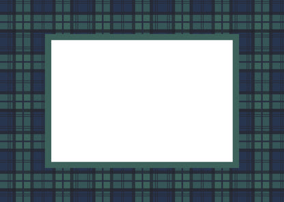 Green Landscape Black Watch Tartan Photo Mat