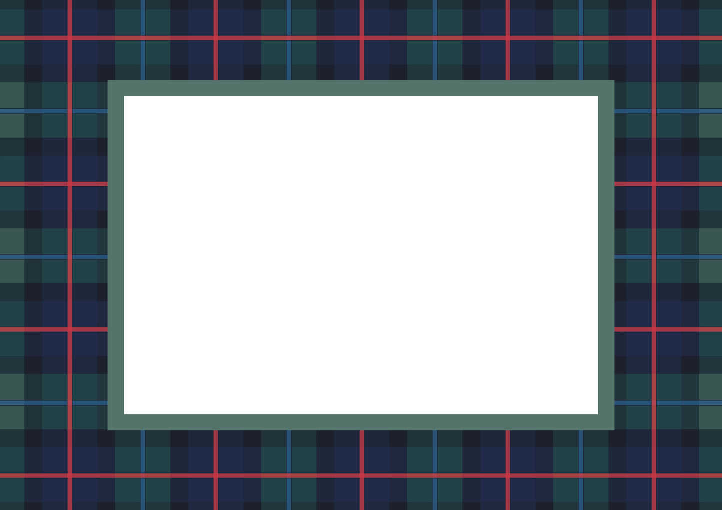 Campbell of Cawdor Tartan Photo Mount - passe-par-tout - landscape aperture - Coeur et Maman