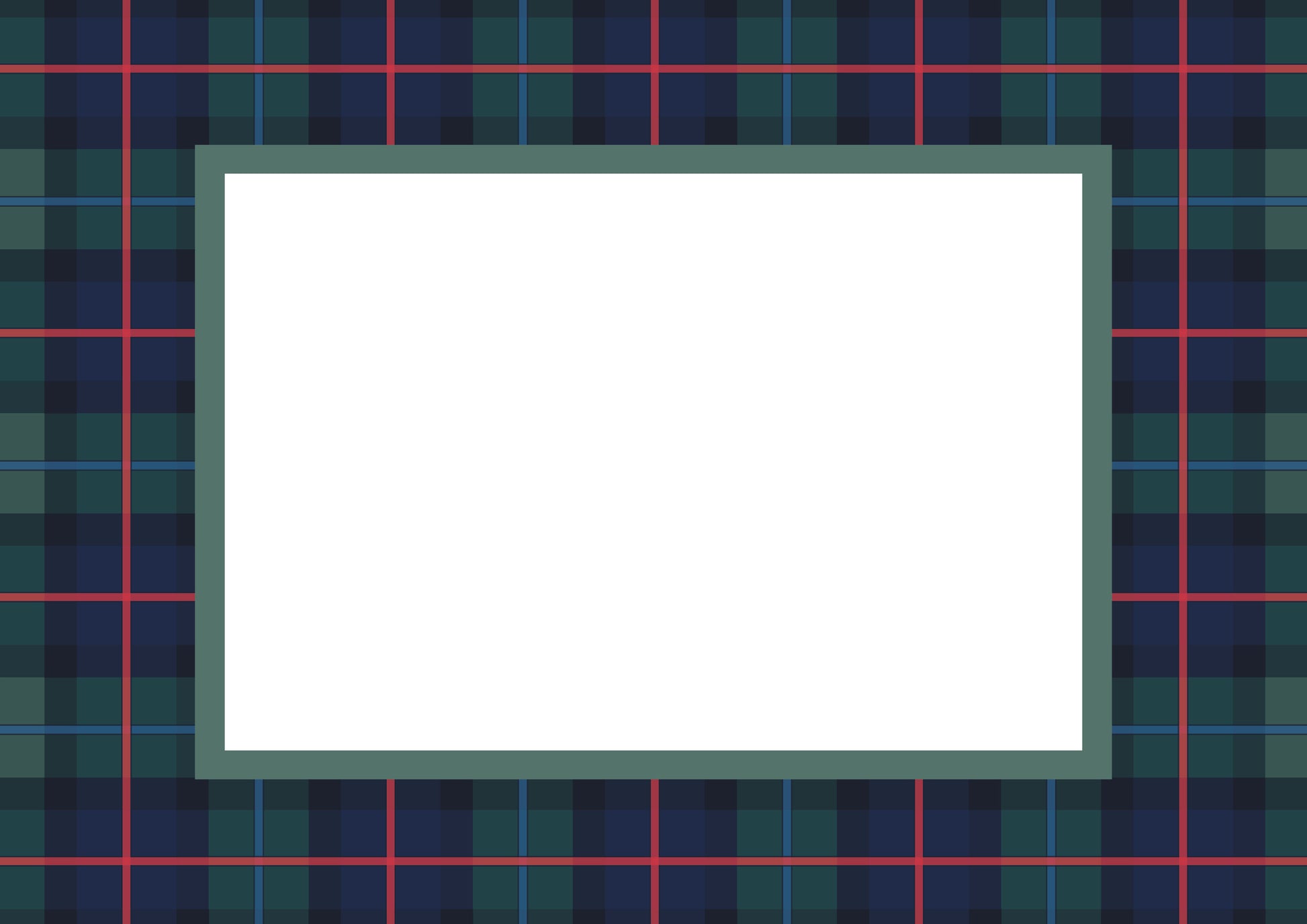 Campbell of Cawdor Tartan Photo Mount - passe-par-tout - landscape aperture - Coeur et Maman