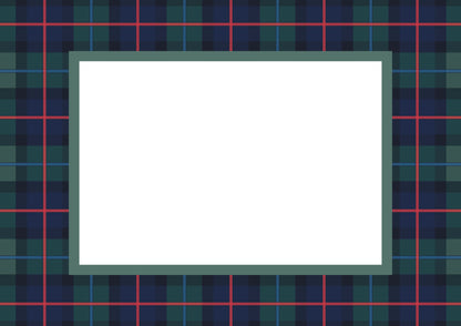 Campbell of Cawdor Tartan Photo Mount - passe-par-tout - landscape aperture - Coeur et Maman