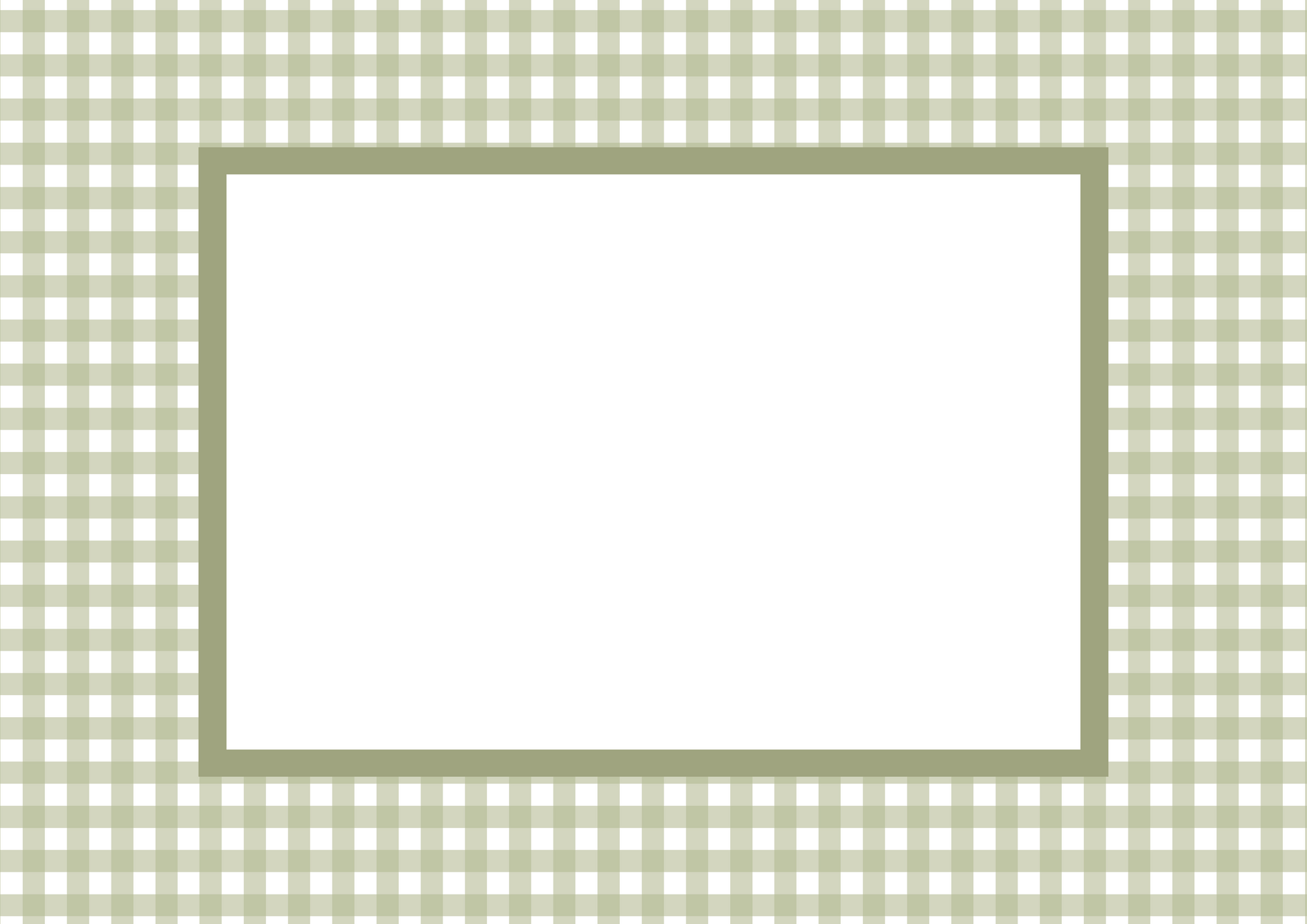 Green Landscape Gingham Photo Mat