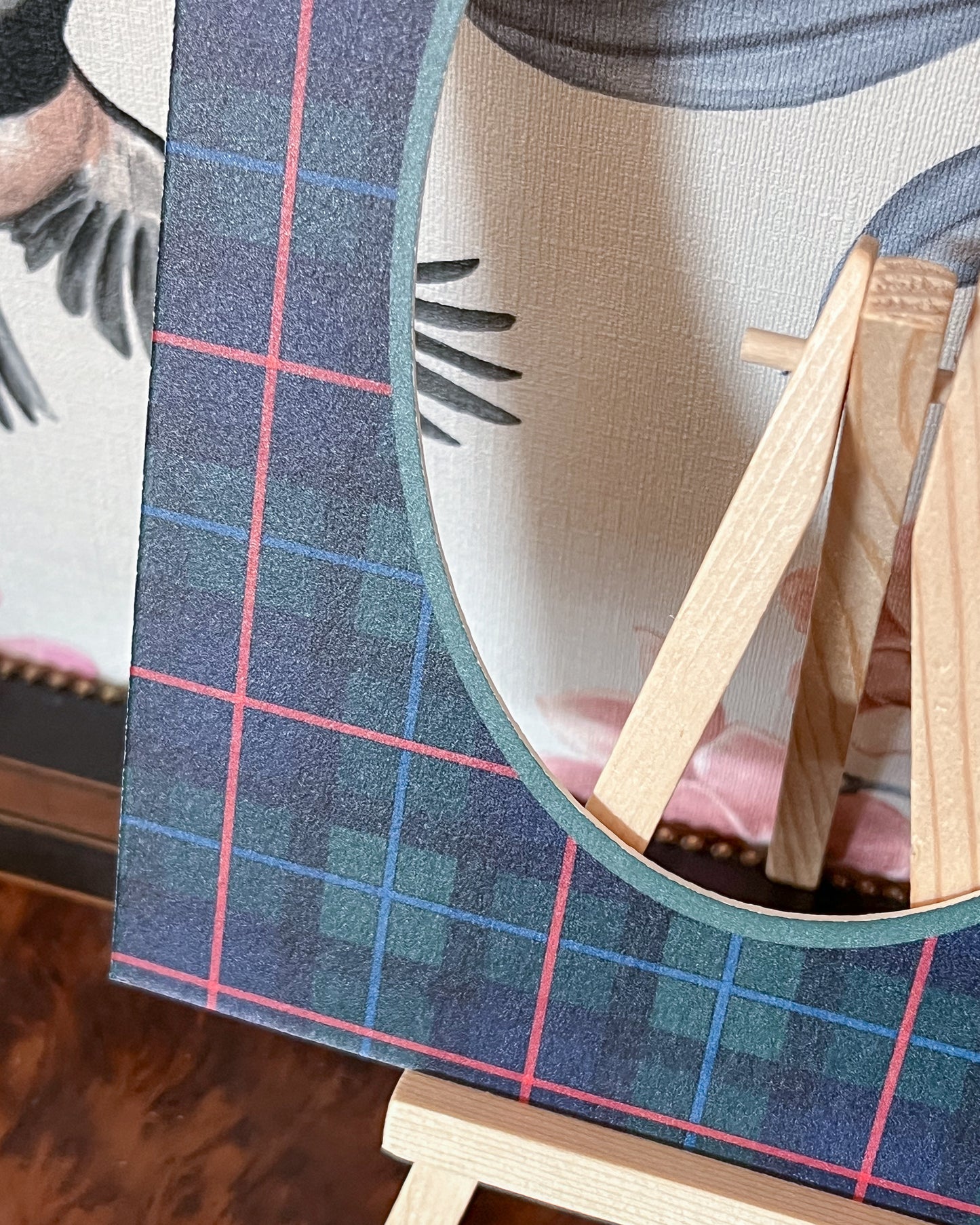 Green Oval Campbell of Cawdor Tartan Photo Mat