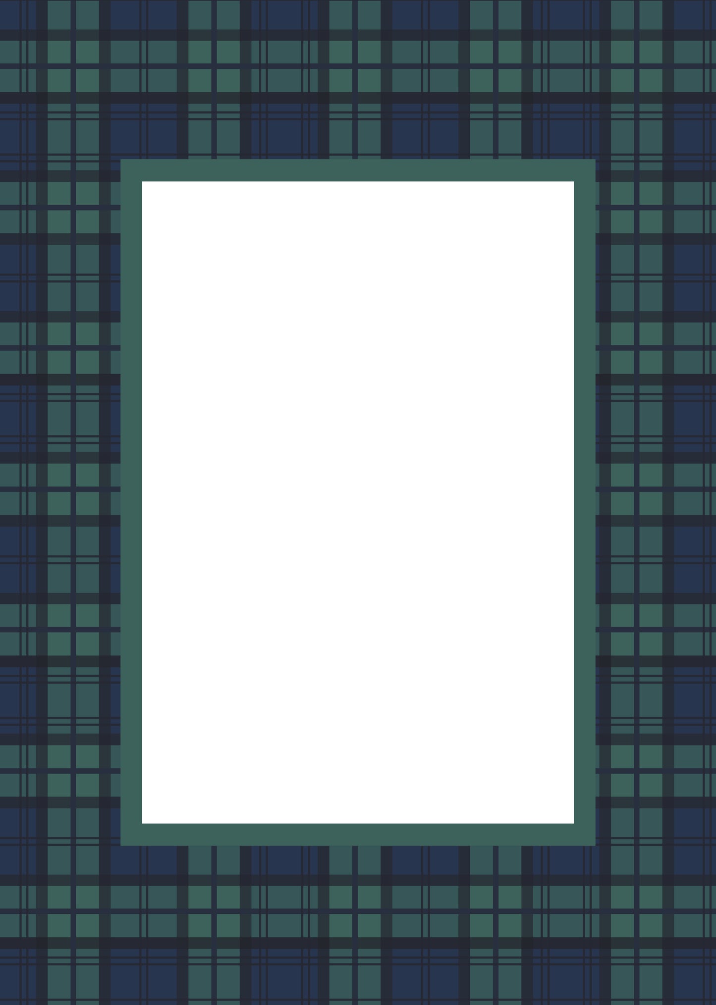 Green Rectangular Black Watch Tartan Photo Mat