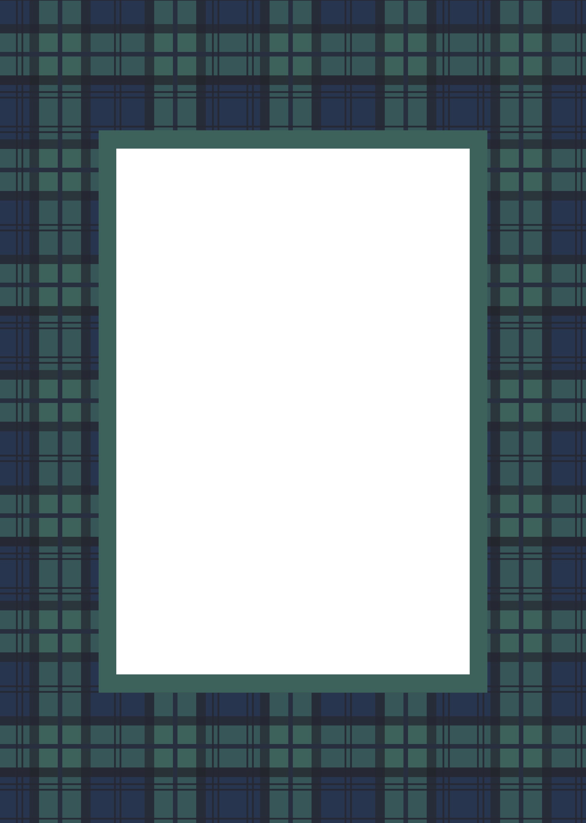 Green Rectangular Black Watch Tartan Photo Mat