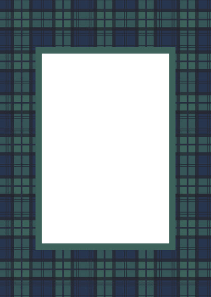 Black Watch Tartan Photo Mount - passepartout frame - rectangular aperture - Coeur et Maman