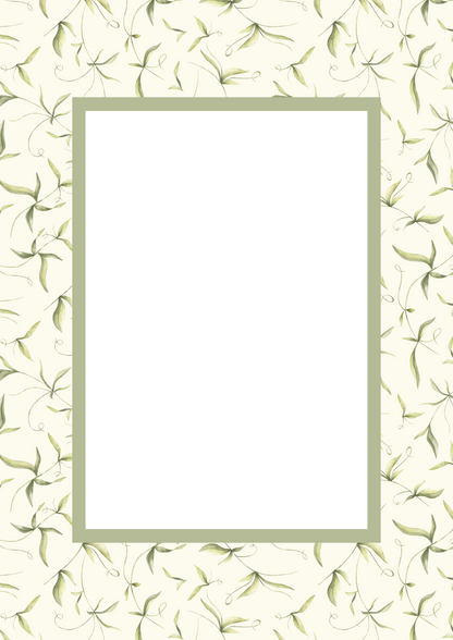 Botanical Photo Mount - passepartout frame - rectangular aperture - Coeur et Maman