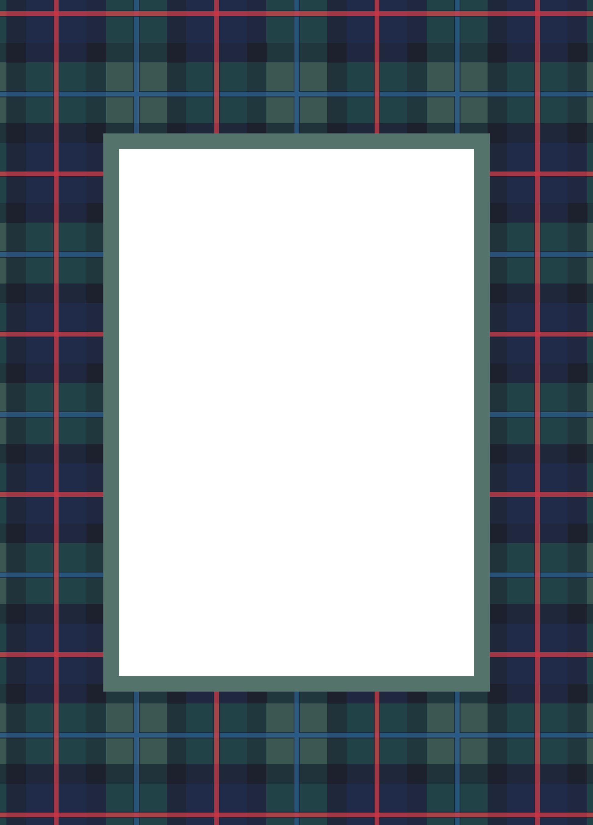 Green Rectangular Campbell of Cawdor Tartan Photo Mat