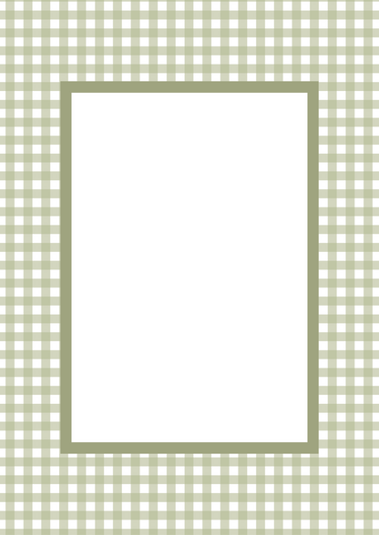 Gingham Photo Mount - passepartout frame - rectangular aperture - Coeur et Maman