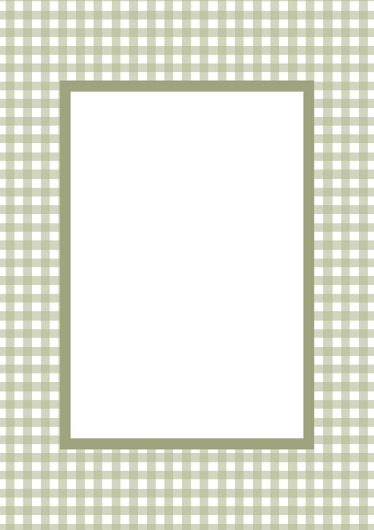 Green Rectangular Gingham Photo Mat