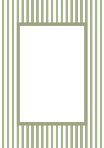 Green Rectangular Small Stripes Photo Mat
