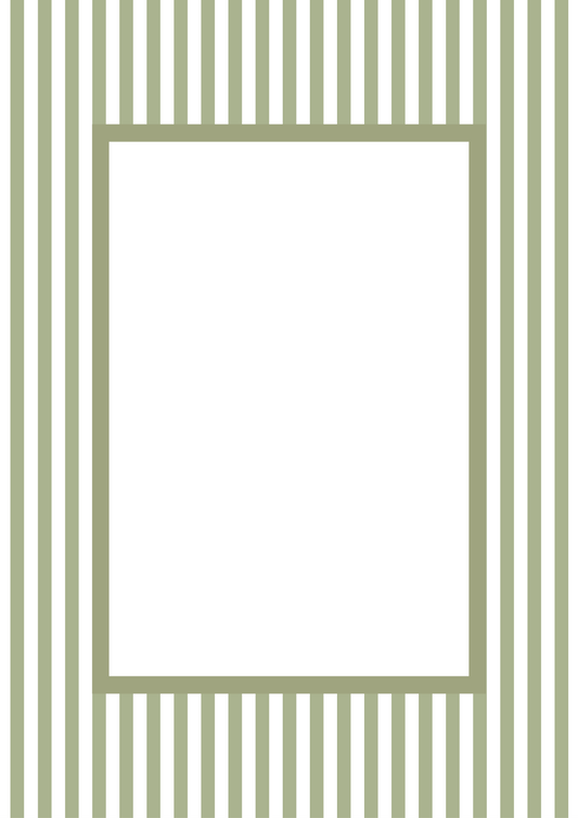 Green Rectangular Small Stripes Photo Mat