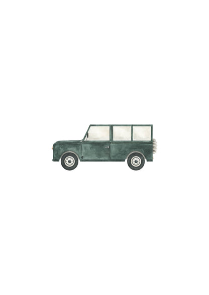 Land Rover Defender Nursery Art Print Portrait Orientation