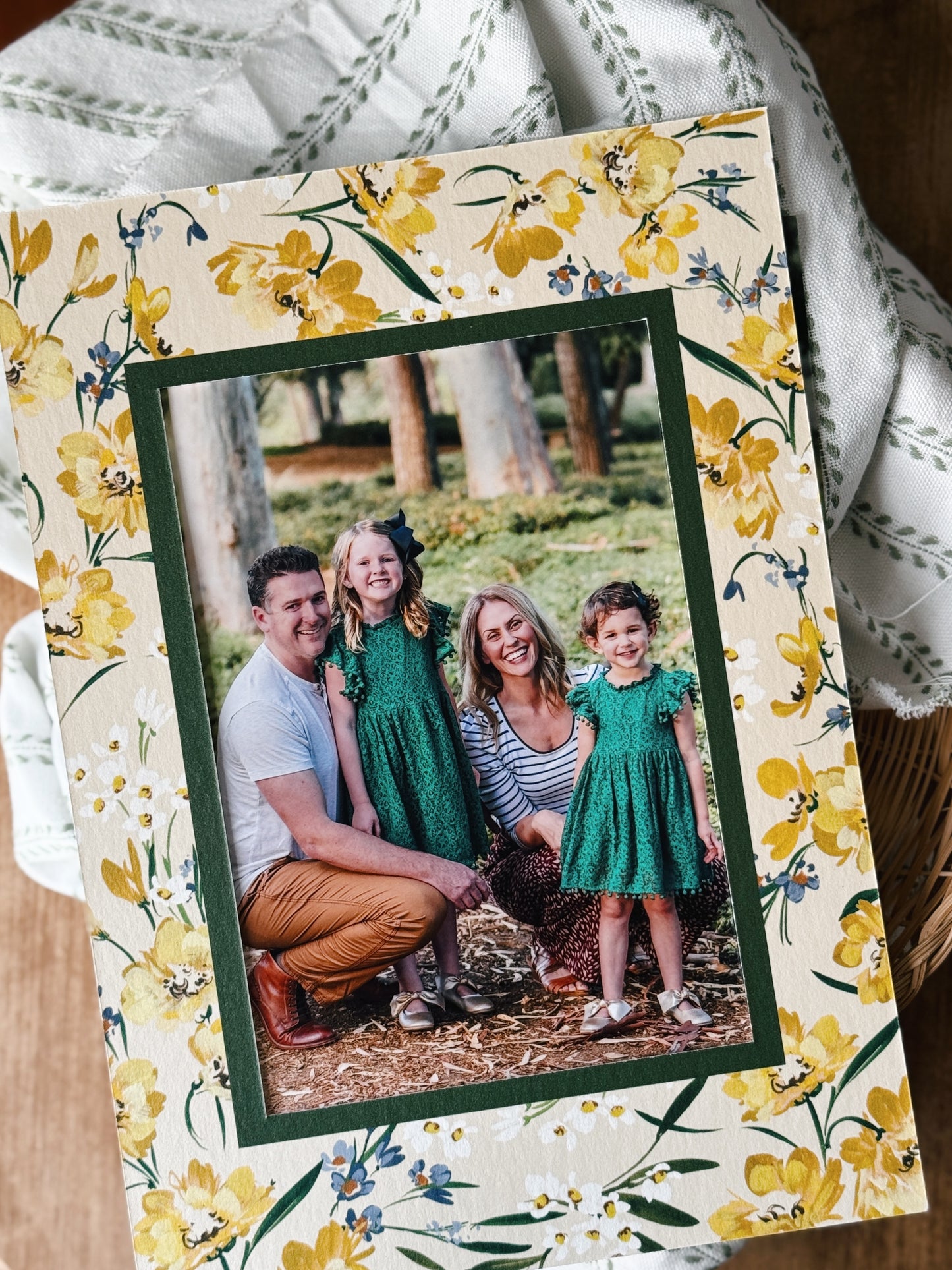 Landscape Green Garden Floral Patterned Photo Mat