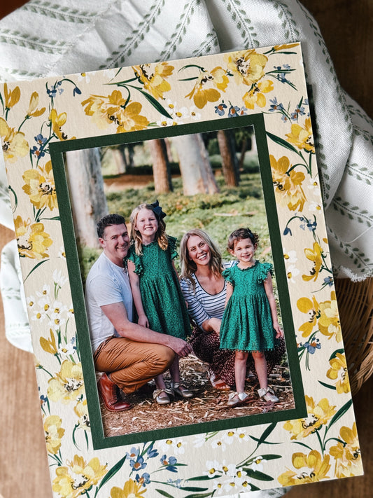 Landscape Green Garden Floral Patterned Photo Mat