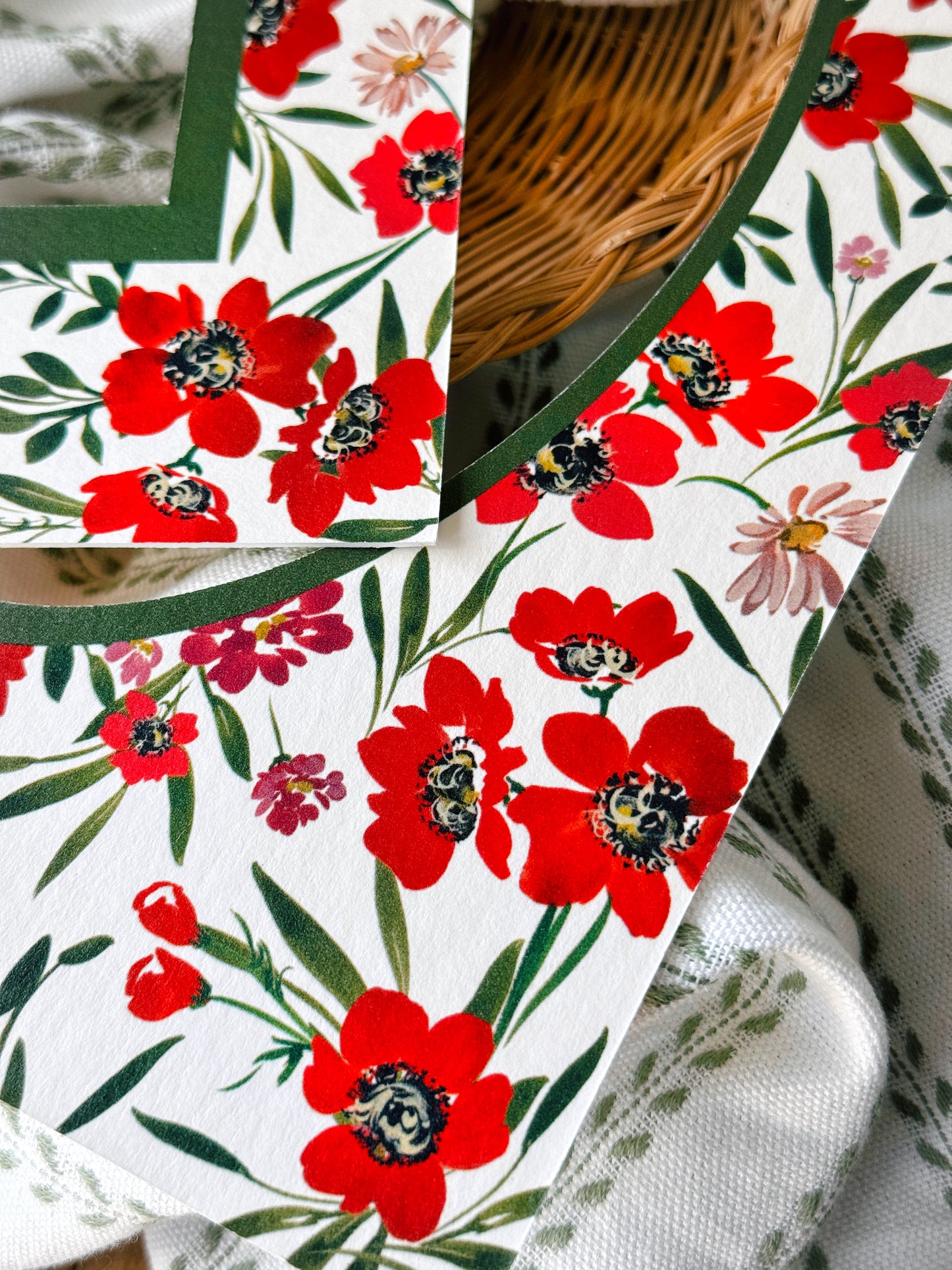 Landscape Scarlet Reverie Floral Patterned Photo Mat