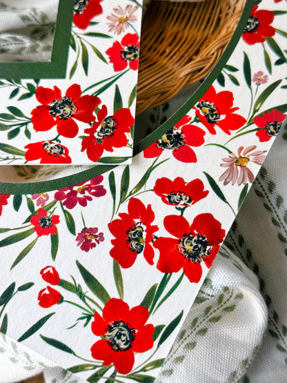 Landscape Scarlet Reverie Floral Patterned Photo Mat