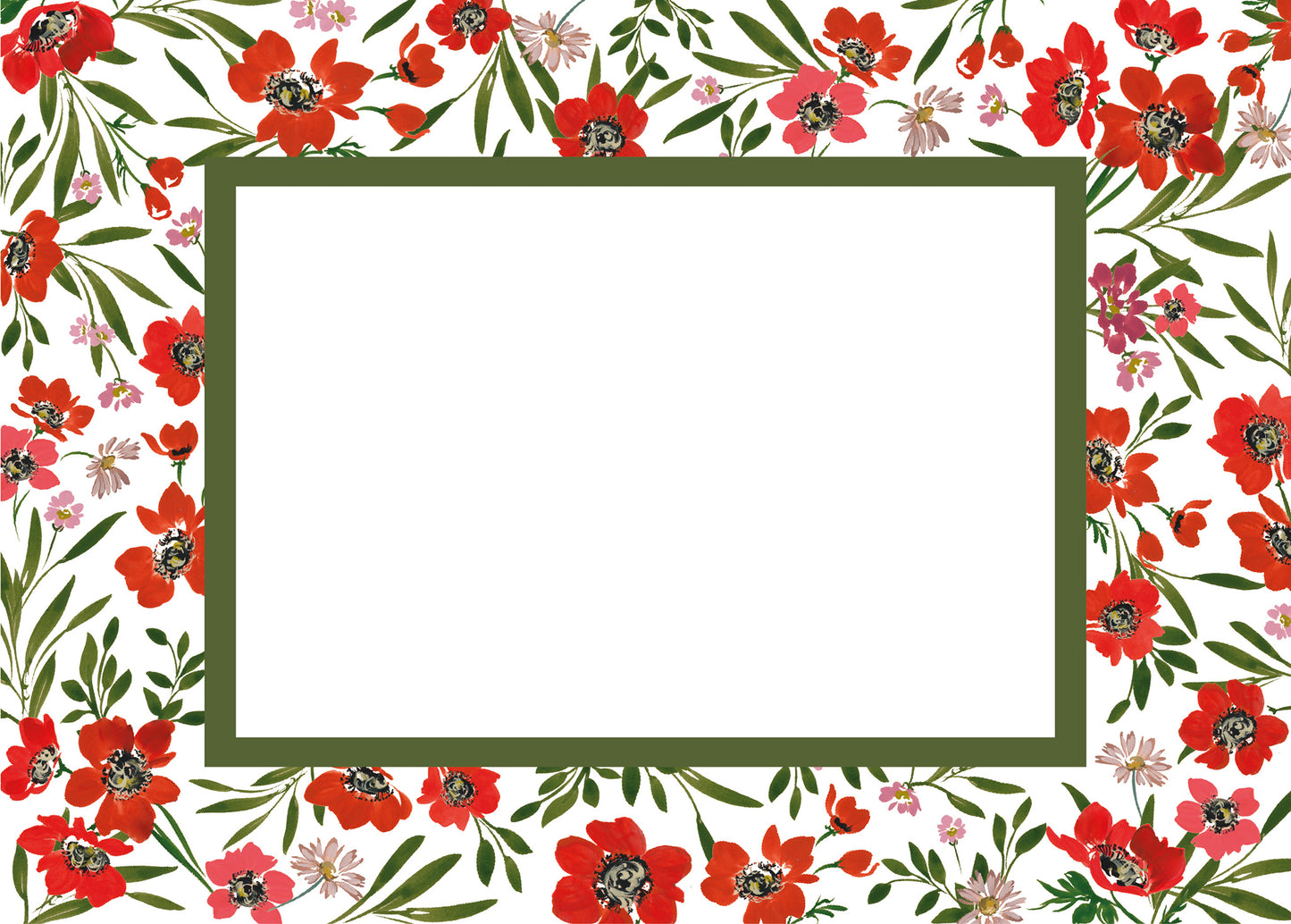 Landscape Scarlet Reverie Floral Patterned Photo Mat