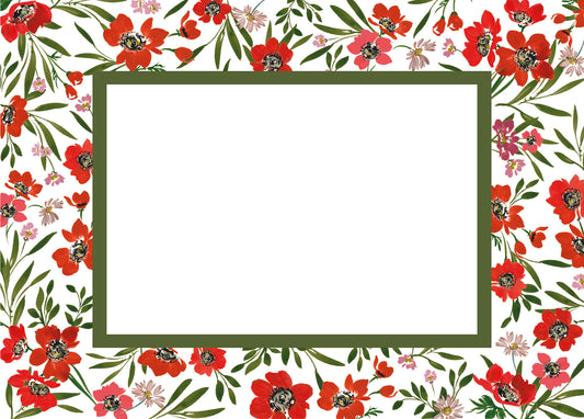Landscape Scarlet Reverie Floral Patterned Photo Mat